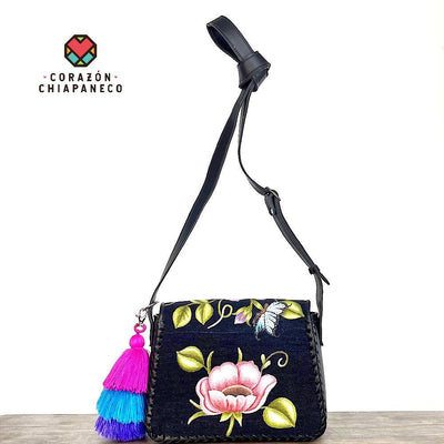 CROSSBODY VINIL ZINACANTÁN PINTADA A MANO